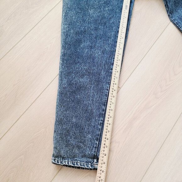 Vintage Jordache Mom Jeans Blue Acid Wash Rose Embroidered High-Rise Denim - Picture 10 of 10